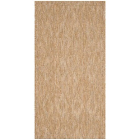 Safavieh 2 ft.-7 in. x 5 ft. Rectangle Courtyard Power Loomed Rug, Natural & Natural CY8522-03011-3